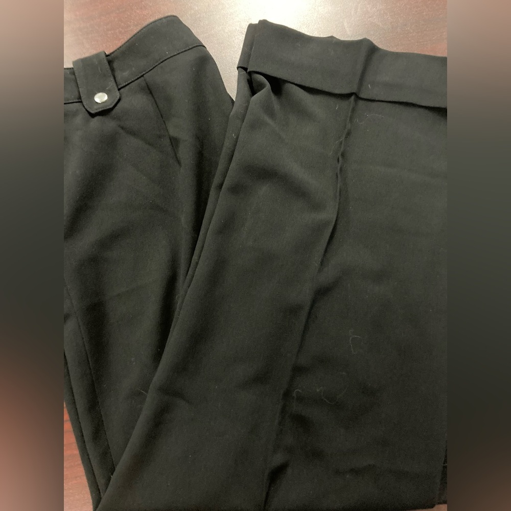 Dress Barn black poly rayon spandex vintage cuffed pant.